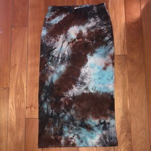 Glamorous Tie Dye Midi Skirt - Xs